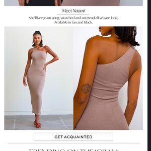 437 Naomi Dress in Tan